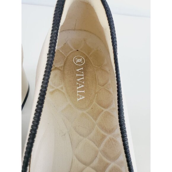 Vivaia Julie Pro Womens Chic Retro Round Toe Beige & Black Heels Size 40 US 9 - Picture 14 of 15
